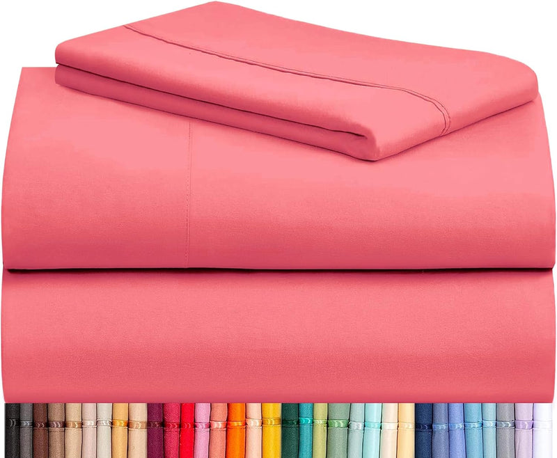 LuxClub 4 PC California King Sheet Set, Breathable Luxury Bed Sheets, Deep Pockets Wrinkle Free Cooling Sheets Machine Washable Hotel Bedding Silky Soft - Lavender Cal King