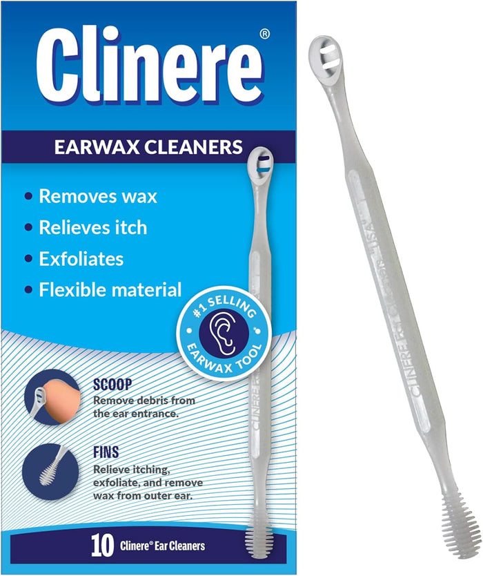 Clinere Ear Cleaners, Gentle Canal Cleaning and Ear Wax Removal Tool, Itch Relief, Exfoliates, 36 Count