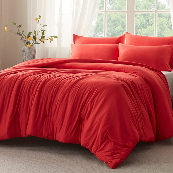 Queen Comforter Set, Comforters Queen Size Luxury Ultra-Soft Jersey Knit Bedding Sets, Dark Grey Lightweight Down Alternative Bed Comforte Queen for All Season, 3 Piece Bedding Setrey