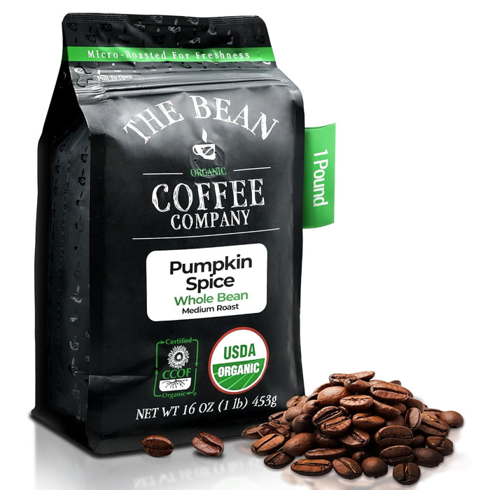 The Bean Organic Coffee Company Mocha Java, Medium Roast, Whole Bean Coffee, 16-Ounce Bags (Pack of 2)