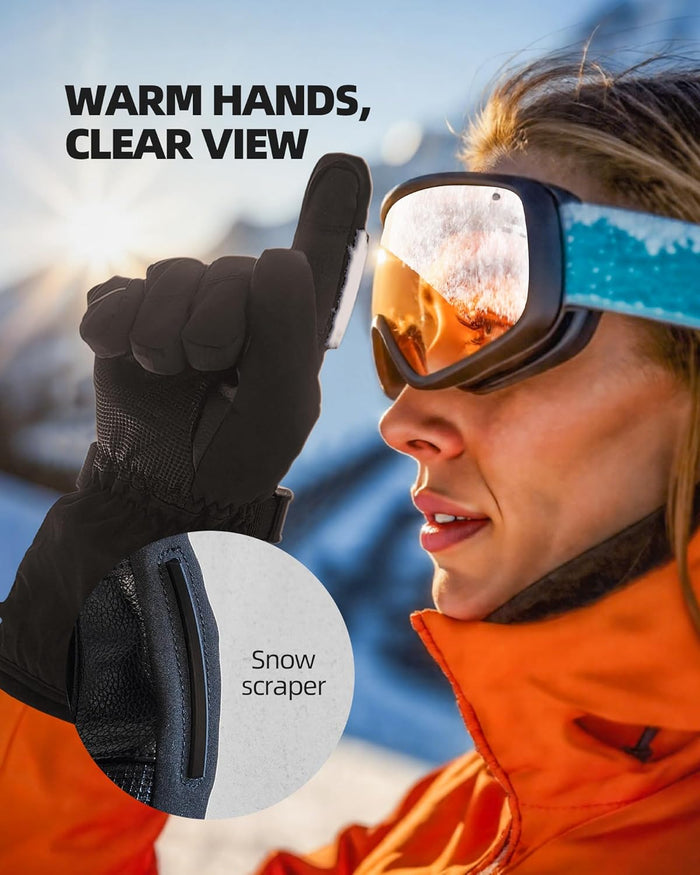 Heated Gloves for Men Women, 7.4V Electric Battery Rechargeable Heated Ski Gloves, Waterproof Touchscreen Heating Gloves for Winter Outdoor Hunting Motorcycle Cycling
