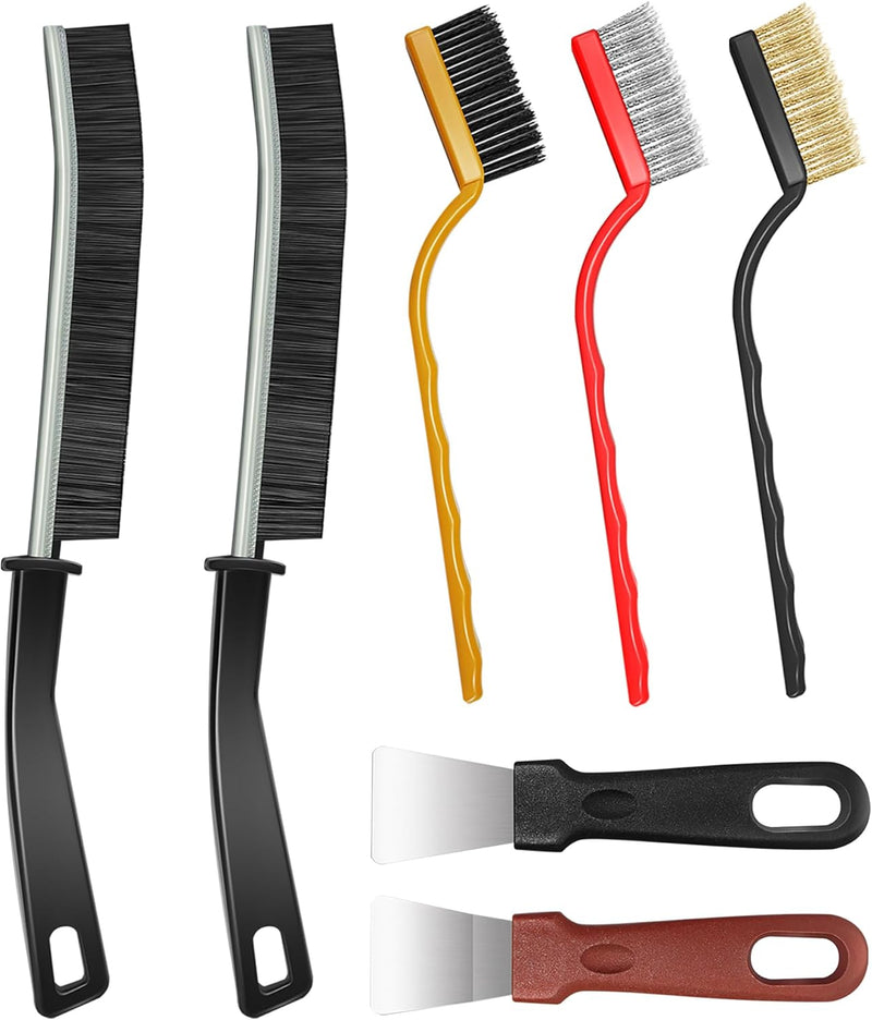 Hard Bristle Crevice Cleaning Brush, 11 Pcs Multifunctional Gap Cleaning Brush Tool Kits for Household, Full Sets Crevice Cleaning Brush for Kitchen Bathroom Toilet Crevice, Practical and Durable