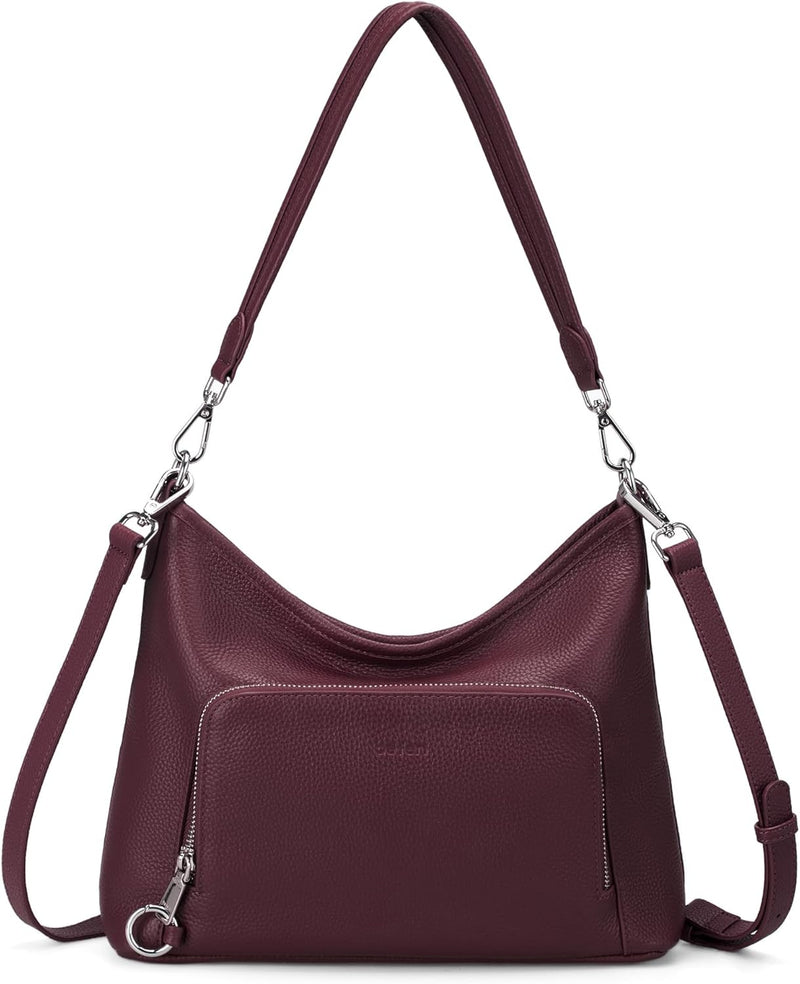 befen Genuine Leather Hobo Bag Purses for Women, Anti Theft Built in RFID Wallet Crossbody Bag Shoulder Handbags