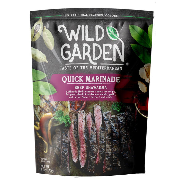 Wild Garden Ready-To-Go Gourmet Turkish Taouk Marinade, 100% All Natural, No Additives, No Preservatives, Bold, Flavorful, Perfect for Grilled Chicken, Shish Tawook, Kabab! 6oz