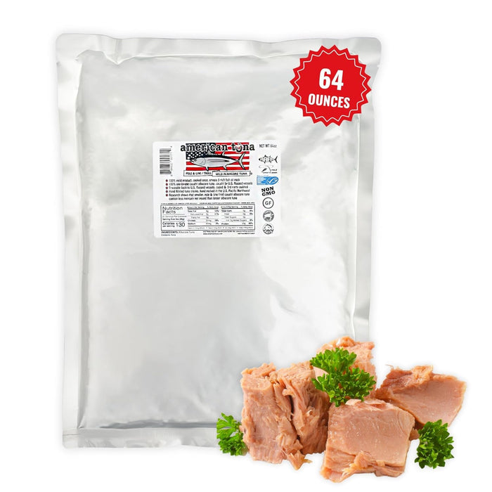 American Tuna Sushi-grade Wild Albacore Tuna Fish - No Salt Added, Wild Caught, MSC Certified, and Pole Caught | (6) 6 Ounce Cans | Super Premium Canned Tuna for Health and Flavor Enthusiasts!