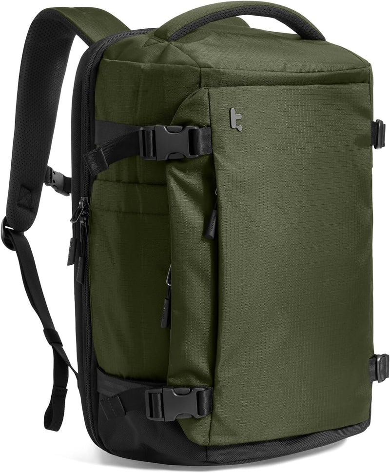 tomtoc Travel Backpack 40L, TSA Friendly Flight Approved Carry-on Luggage Hand Water-resistant Lightweight Business Rucksack, Durable Large Weekender Bag Daypack Fits 17.3 Inch Laptop, PFAS Free