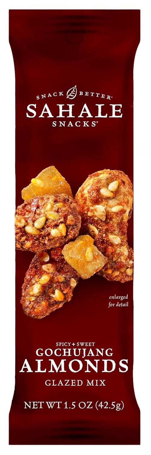 Sahale Snacks Tangerine Vanilla Cashew-Macadamia Glazed Mix, 4 oz Pouches (6 Packs) - Dry-Roasted Deluxe Mixed Nuts with Mangoes & Madagascar Vanilla - Non-GMO, Kosher, & Certified Gluten-Free Snacks