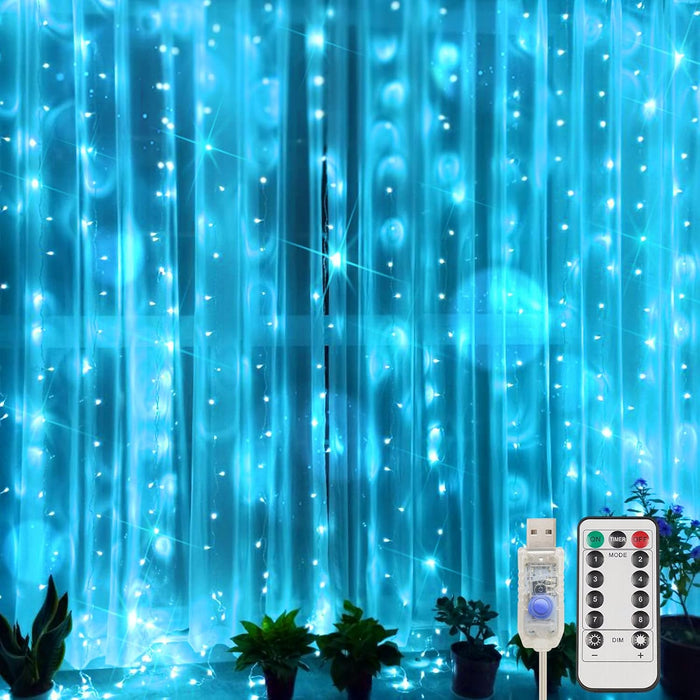 suddus Curtain Lights for Bedroom, 200 Led Hanging String Light Outdoor, Fairy Curtain Lights Indoor for Christmas, Dorm, Wall, Backdrop, Window, Wedding, Party, Birthday Decor, Warm White