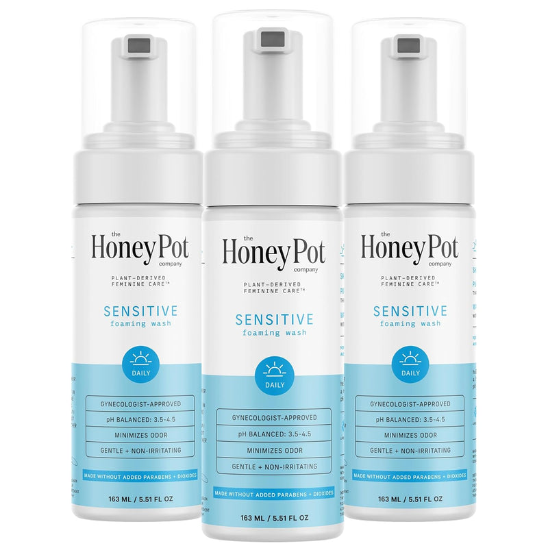 The Honey Pot Company - Sensitive Feminine Wash - Herbal Infused - PH Balanced Plant Based Natural Hygiene Products - 5.51 Fluid Oz