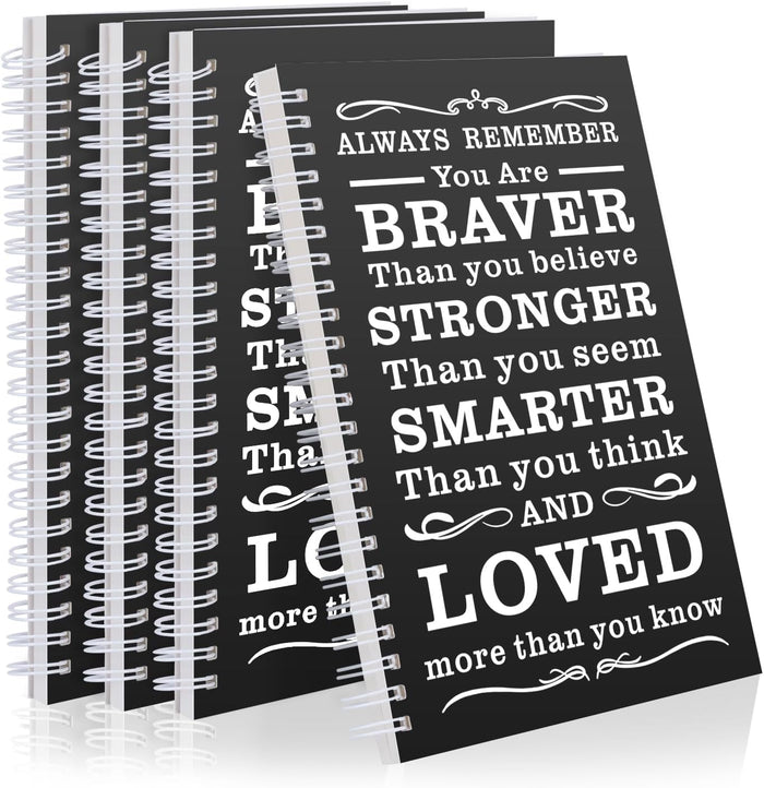 2 Pcs A5 Spiral Notebook,Inspirational Journal,Motivational Journal for Women Men,100 Pages Lined Spiral Journal Notebook College Ruled Daily Diary for School,Travel,Business,Work (Always-Purple)