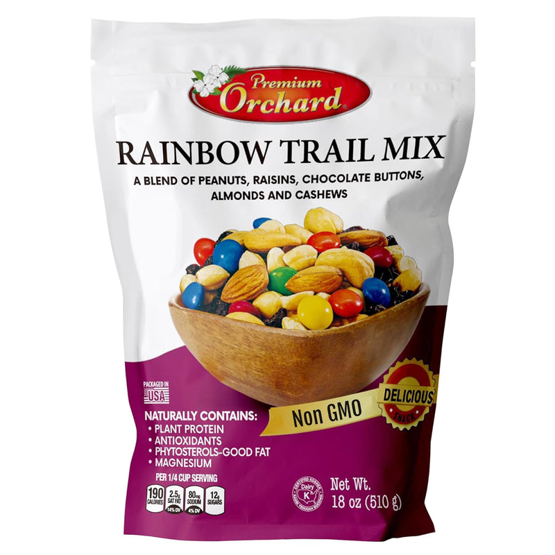 FRUIT NUT MIX TRAIL MIX by PREMIUM ORCHARD - Gourmet Trail Mix Bulk Blend of Mixed Nuts & Dried Fruit - Healthy Vegan Snacks, Snack Nut Mix, Plant Protein Source, Non-GMO, Natural - 18oz