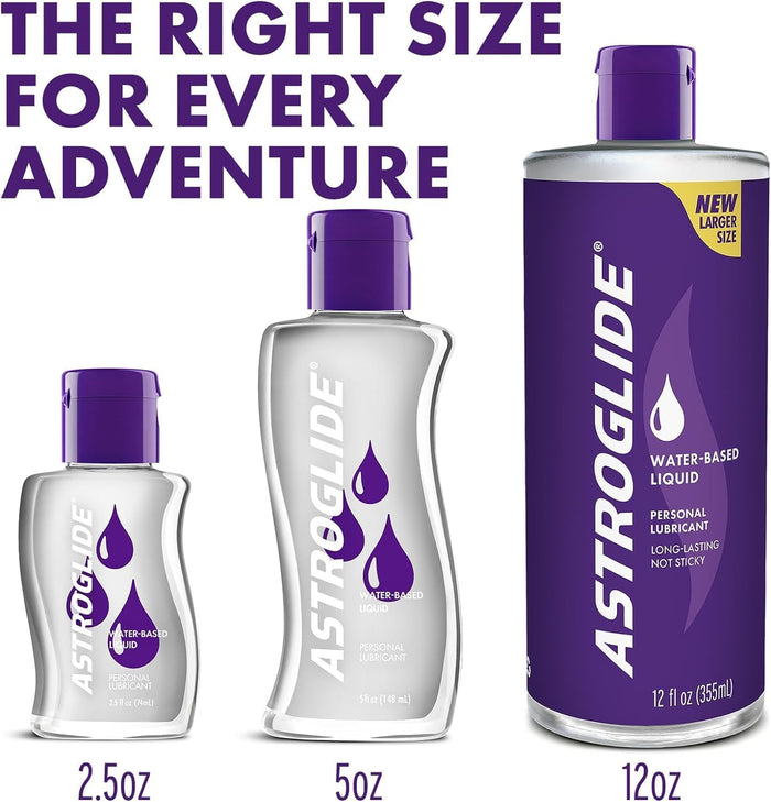 Astroglide Water Based Lube (5oz), Liquid Personal Lubricant, Sex Lube, Long-Lasting for Men, Women and Couples, Safe for Toys