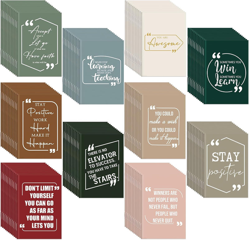Fulmoon 30 Pcs Inspirational Notepads Pocket Motivational Notebook Mini Notebooks Small Lined Inspiring Journals for Class Students Nurses Employees Team Valentines Gifts (Multicolor)