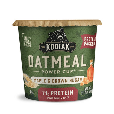 Kodiak Cakes Instant Protein Maple & Brown Sugar Oatmeal in a Cup, 2.12oz (Pack of 12)