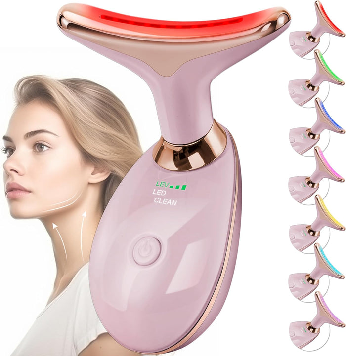 Facial Massager Face and Neck, Face 𝖲 culpting Wand Tool with 7 Color - Birthday, Christmas, Mothers Day, Valentines Day Gifts for Her Women Mom Best Friend Wife Teacher (White)