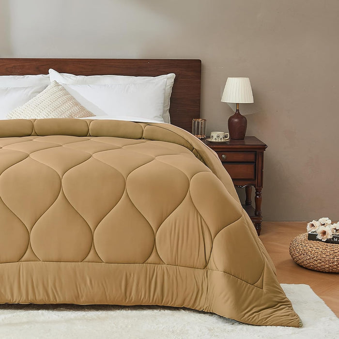 Bestier Skin-Friendly Down Alternative Comforter - Comforters King Size - Sorona® King Comforters with Anti-clumping Fiber, Soft Bedding Comforters All Seasons, Machine Washable - Grey, 104"x90"