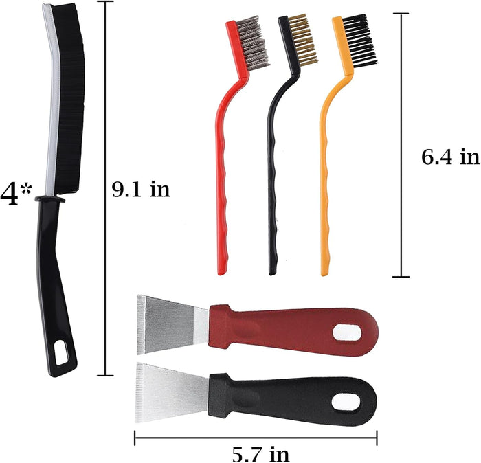 Hard Bristle Crevice Cleaning Brush, 11 Pcs Multifunctional Gap Cleaning Brush Tool Kits for Household, Full Sets Crevice Cleaning Brush for Kitchen Bathroom Toilet Crevice, Practical and Durable