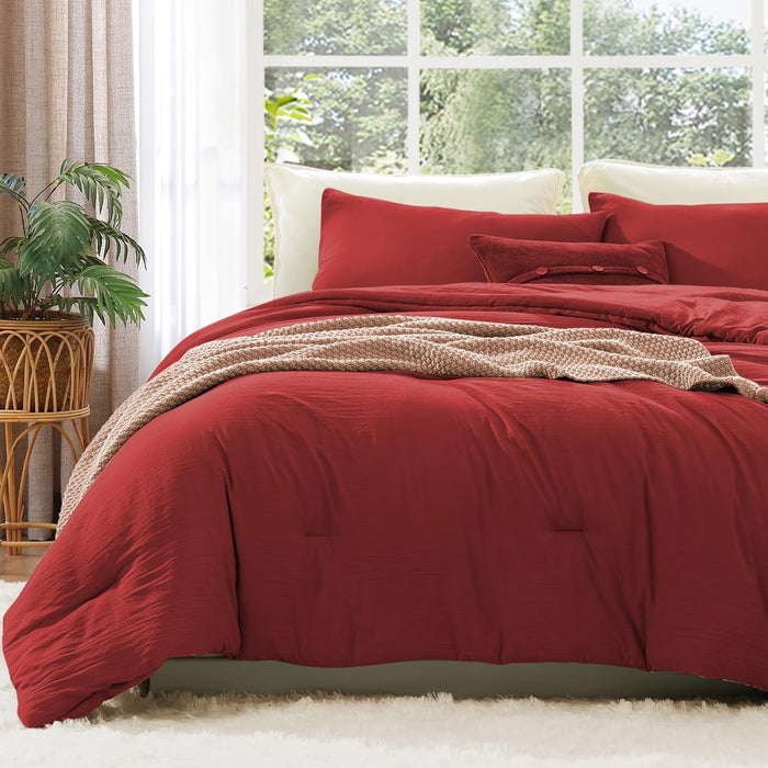 WRENSONGE King Size Comforter Set - 3 Pieces Olive Green Comforter Prewashed Soft Lightweight for All Seasons,Fluffy Down Alternative Comforter King Size with 2 Pillow Shams