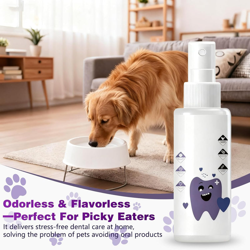 Pawbright Dental Water Additive, Specialized Dental Care Formula,Natural & Flavorless Formula to Fight Tartar,Promote Healthy Gums & Freshen Breath Easy Daily Use for All Pet(237ML)