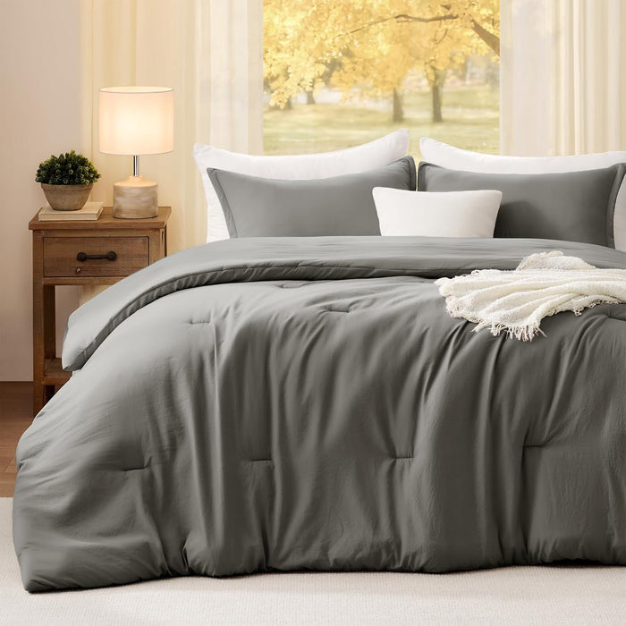 Full Comforter Sets Terracotta,3PCS Soft Lightweight Breathable Bedding Comforter Sets for All Season, Full Size(82''×86'' Comforter & 2 Pillowcases)