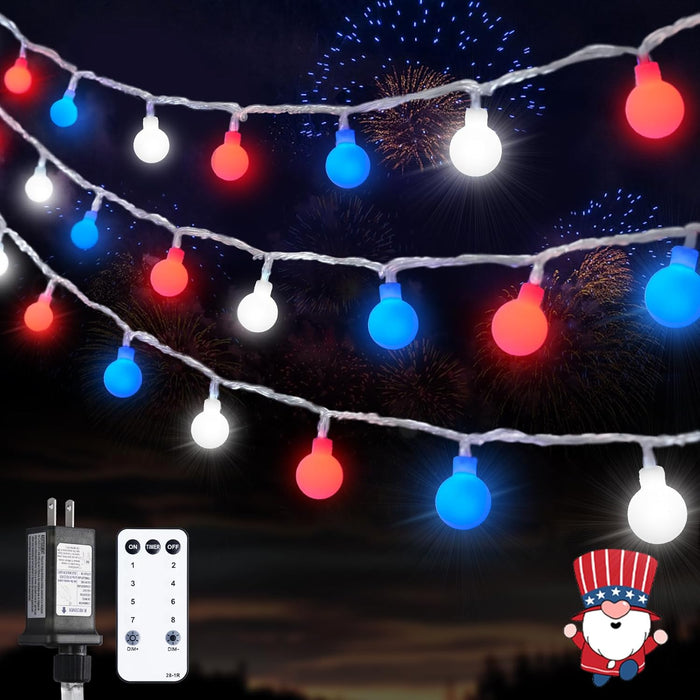 JMEXSUSS 100 LED Connectable Globe String Lights Indoor Bedroom, 33ft Warm White Christmas String Lights Plug in with Remote, 8 Modes Hanging Fairy Lights Outdoor for Room Classroom Dorm Party Decor