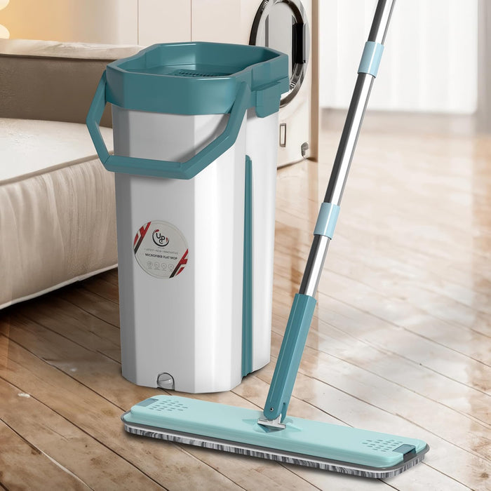 UPC Mop Bucket with Mopping Stick for Home Cleaning/Floor Cleaning Mop for Home/Pocha Bucket with Flat Mop/Moppers for Cleaning Floor