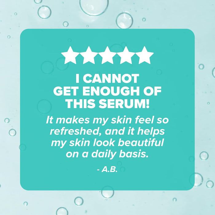 ClarityRx Daily Dose of Water Hyaluronic Acid Serum for Face, Daily Anti Aging Hydrating Serum Treatment for Dry, Dull Skin, Natural & Plant Based