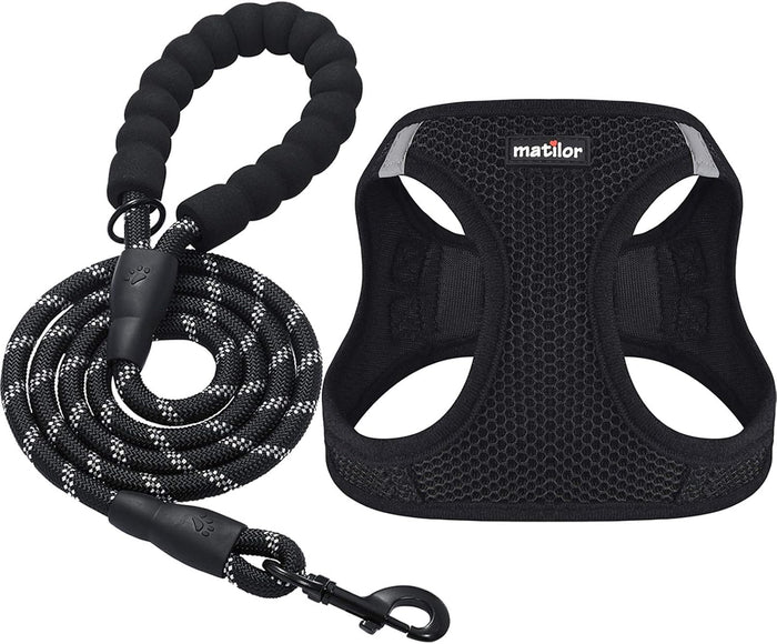 Dog Harness Step-in Breathable Puppy Cat Dog Vest Harnesses for Small Medium Dogs Blue