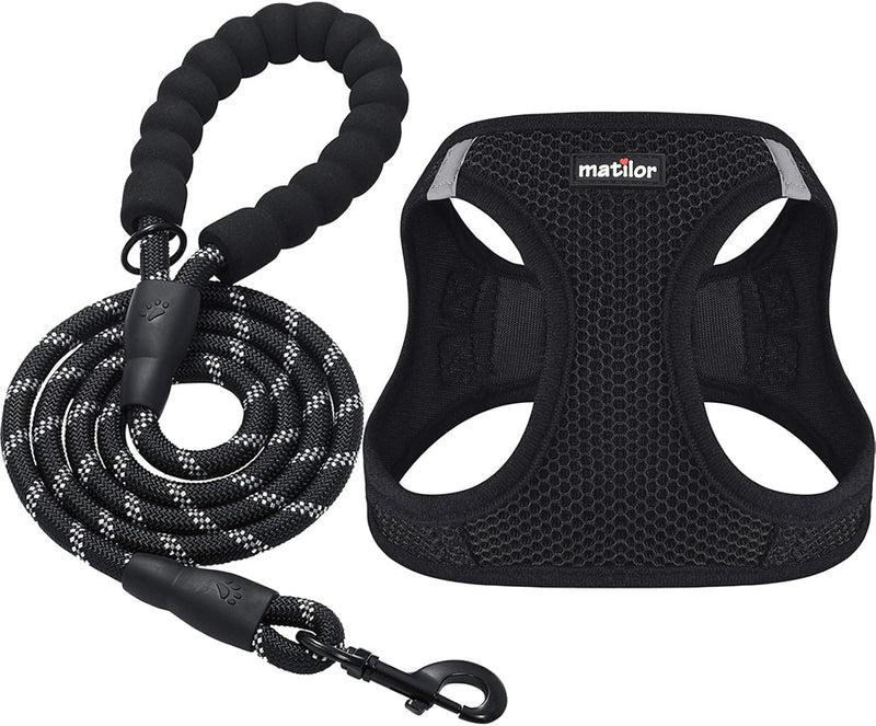 Dog Harness Step-in Breathable Puppy Cat Dog Vest Harnesses for Small Medium Dogs Blue