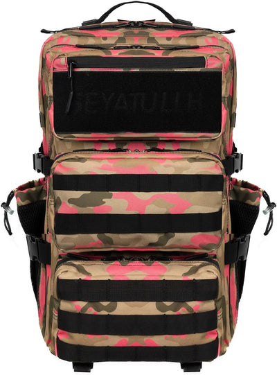 Military Tactical Backpack 55L Army Backpack Bug Out Bag Assault pack Molle Daypack Hiking Trekking Rucksack (Pink camouflage)