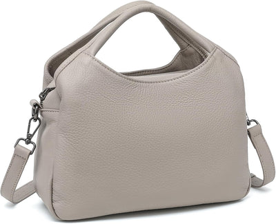 KOGTLA Genuine Leather Purses for Women with Detachable Satchel Strap, Ladies Handbags, Tote Hobo Bags