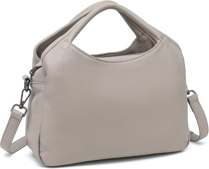 KOGTLA Genuine Leather Purses for Women with Detachable Satchel Strap, Ladies Handbags, Tote Hobo Bags
