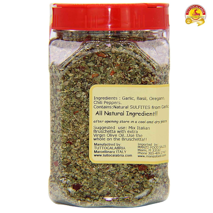 TUTTOCALABRIA Spaghetti Sauce Seasoning, Spicy Italian Spaghettata, Product of Italy, Add oil to pan, heat, mix in seasoning, and then toss with your favorite pasta, 250g