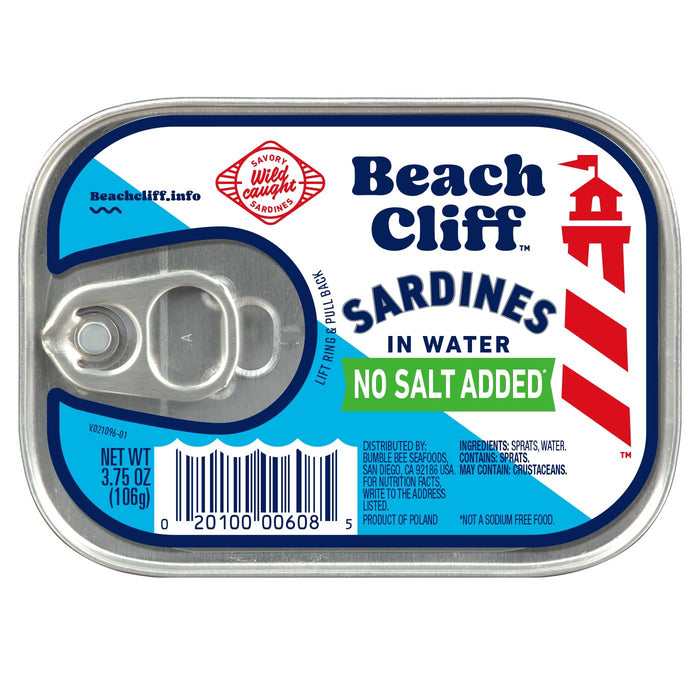 Beach Cliff Wild Caught Sardines in Soybean Oil with Hot Green Chilies, 3.75 oz Can - 17g Protein per Serving - Gluten Free, Keto Friendly - Great for Pasta & Seafood Recipes (Pack of 2)