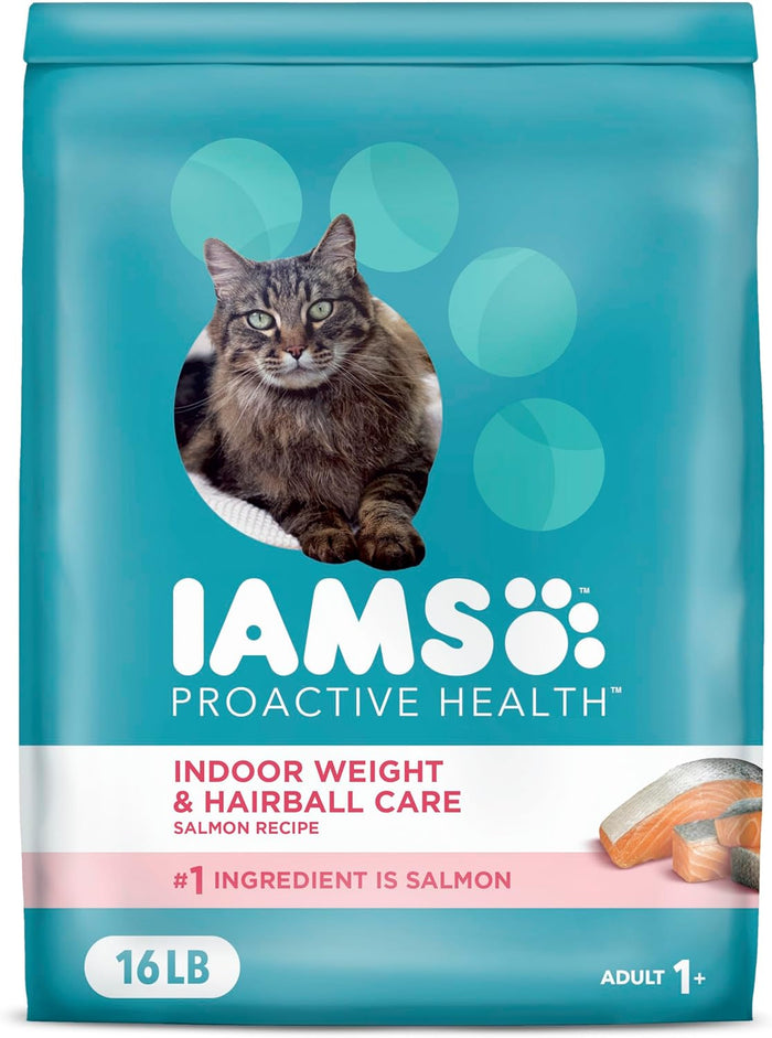 IAMS Proactive Health Indoor Weight Control & Hairball Care Adult Dry Cat Food, Chicken & Turkey Recipe, 3.5 lb. Bag