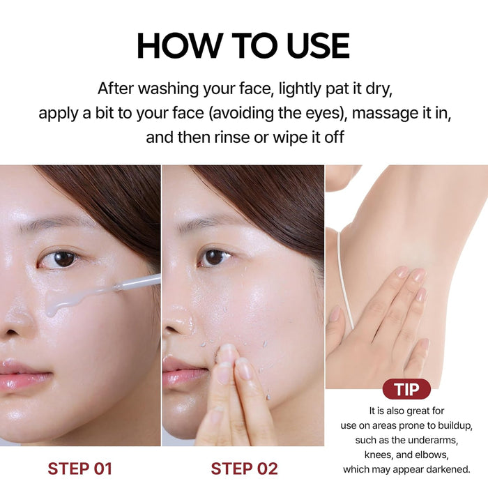 Dr.Melaxin Peel Shot Glow Rice Peeling Ampoule 80ml Daily Soft Exfoliating Face and Body Scrub Dead Skin Cells Remover for All Skin Types korean skin care (Black Rice) (Black Rice)