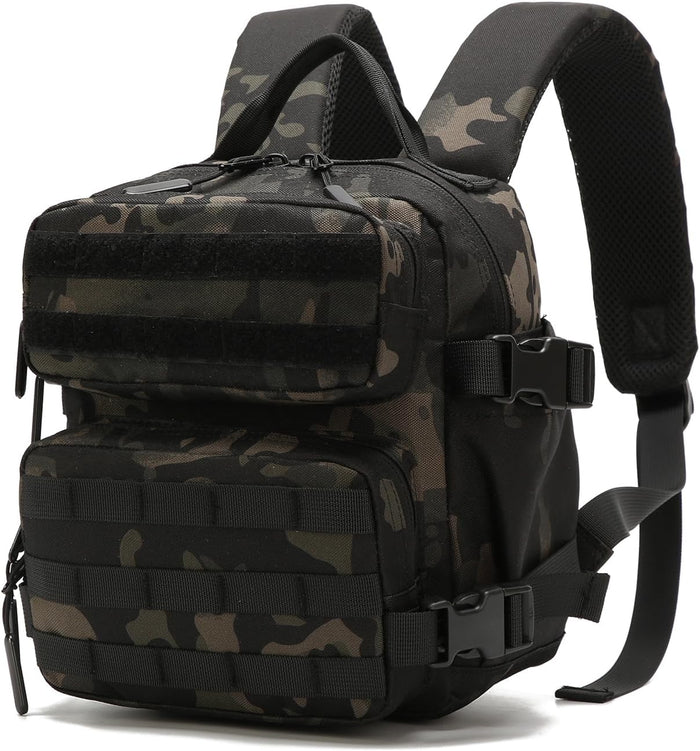 9L Mini Backpack for Men and Women, Small Backpack for Gym Hiking Travel Sports Running (Black)