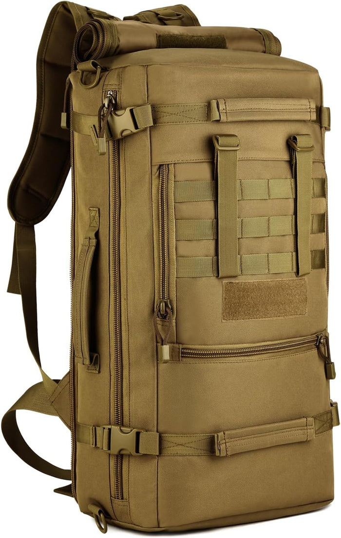 HUNTVP 50L 3 Way Tactical Backpack Military MOLLE Assault Backpack Modular WR Bag