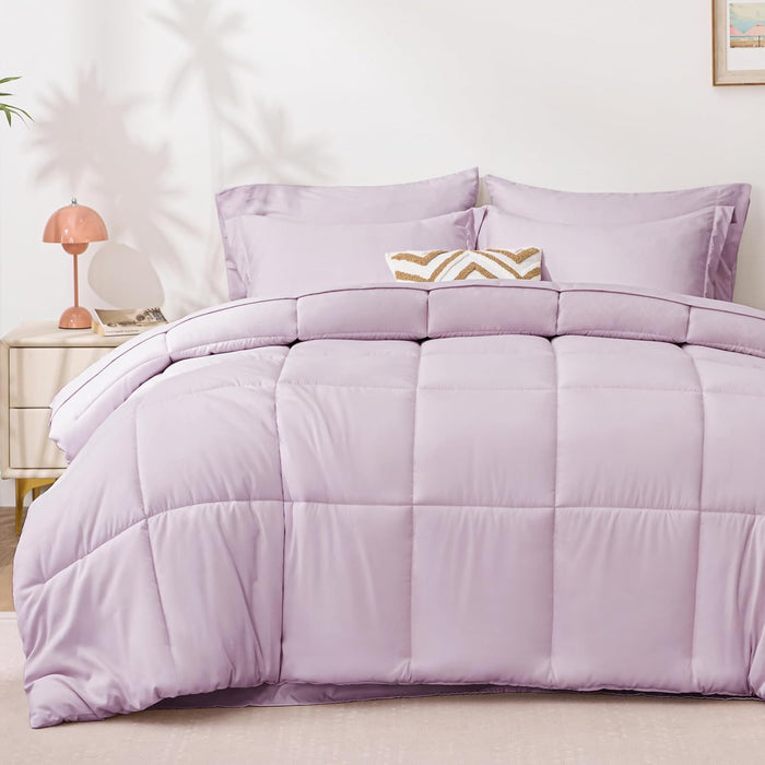 Love's cabin Full Comforter Set Black, 7 Pieces Full Bed in a Bag, All Season Full Bedding Sets with 1 Comforter, 1 Flat Sheet, 1 Fitted Sheet, 2 Pillowcase and 2 Pillow Sham