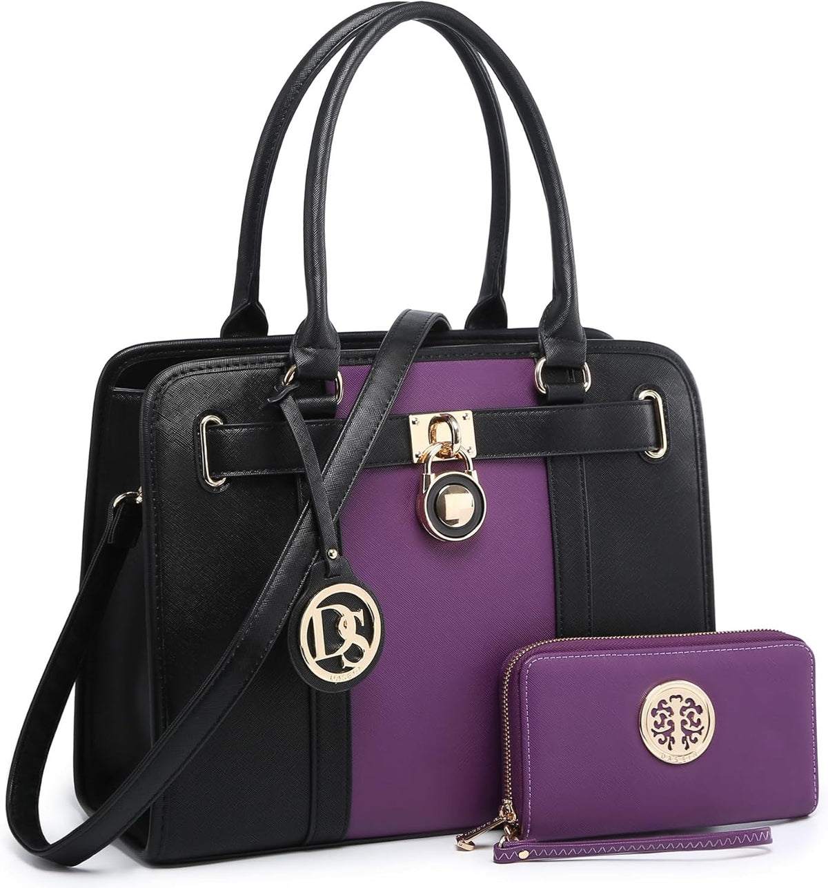 Dasein Handbags Purses Set for Women Top Handle Satchel Shoulder Bags Large Work Tote Bag with Matching Wallet