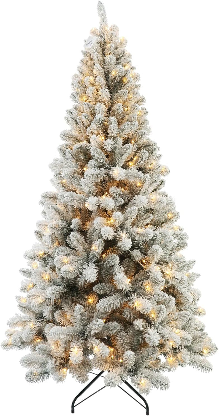 Pre-Lit Artificial Christmas Tree with Lights 6ft - Arbol De Navidad Con Luces, Holiday Party Decorations Indoor with 874 Branch Tips and 250 Warm Lightsm, Easy Assembly, Metal Reinforced Base