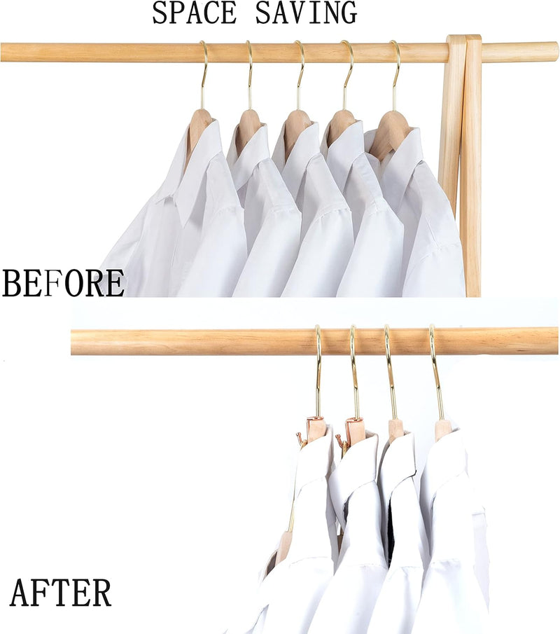 Clothes Hanger 36Pcs Connector Hooks Stable Hanger Rose Gold Metal Outfit Hangers Extender Clips Mini Cascading Hangers Hooks