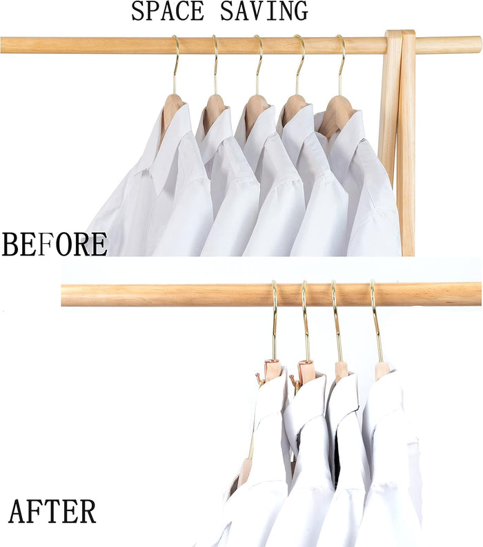 Clothes Hanger 36Pcs Connector Hooks Stable Hanger Rose Gold Metal Outfit Hangers Extender Clips Mini Cascading Hangers Hooks