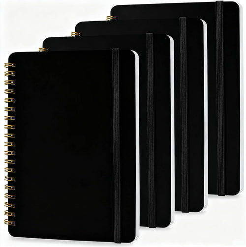 4 PCS Small Spiral Notebook 5x7, Spiral Journal Notebook, Notebooks for Work, Note Taking, School, Small Notebooks 5x7 with Strap, Cute Notebooks for Women 50 Sheets