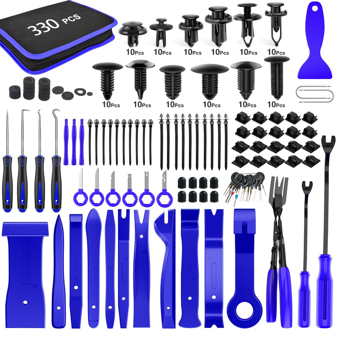 GOOACC 190 Pcs Car Retainer Clips & Fastener Remover - 18 Most Popular Sizes & Applications Auto Push Pin Rivets Set -Door Trim Panel Clips for Toyota, Honda, Nissan, Mazda - Bonus Fastener Remover