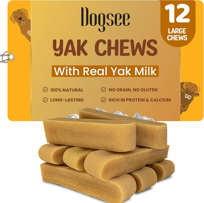 Dogsee Original Yak Cheese Himalayan Dog Chews 1lb (Small- 13 Bars) | 100% All Natural | Dog Treats Small Breed | Dog Chews Long Lasting for Aggressive Chewers | High Protein | Dental Sticks