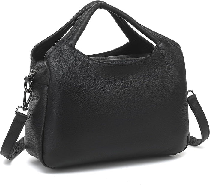 KOGTLA Genuine Leather Purses for Women with Detachable Satchel Strap, Ladies Handbags, Tote Hobo Bags
