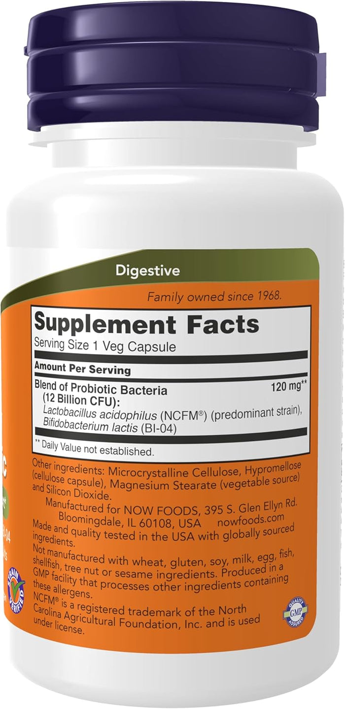 NOW Foods Supplements, Respiratory Care Probiotic, with Clinically Tested NCFM® & BI-04, 60 Veg Capsules