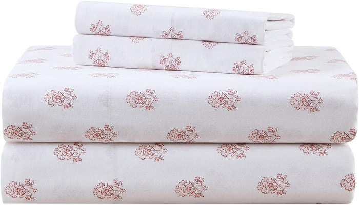 Comfort Spaces 100% Cotton Sheet Set Breathable, Lightweight, Soft with 12" Elastic Pocket Fits up to 14" Mattress, All Season Cozy Bedding, Matching Pillow Case, Twin XL Blue 3 Piece