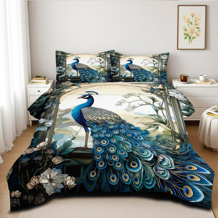 Rose Comforter Set King Black Red Bedding Set Striped Floral Bedding for Women Aesthetic Comforter with 2 Pillowcases, Ultra Soft Lightweight 3Pieces